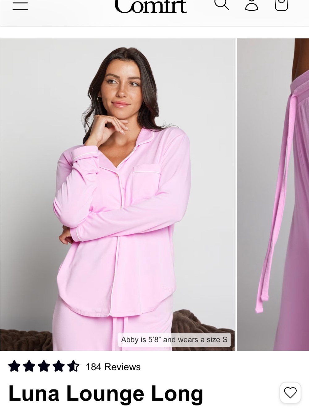 Comfrt peony lounge long sleeve pj set